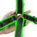 Ouch! Cross Armor Harness S/M - Glow in the Dark, Adjustable Fit