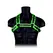 Ouch! Bulldog Harness Buckle Glow-in-the-Dark S/M Adjustable Neon Green