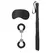 Loving Joy Bondage set br.1 - Metalne lisice, satenska maska i flogger set