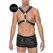 Scottish Bonded Leather Chest Harness L/XL with Stainless Steel O-Rings
