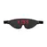 OUCH! Leather Eye Mask KISS Design Black-Red Adjustable Strap
