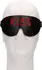 OUCH! Leather Eye Mask KISS Design Black-Red Adjustable Strap