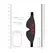 OUCH! Leather Eye Mask KISS Design Black-Red Adjustable Strap