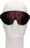 OUCH Leather Eye Mask with Red Contrast Layer - Adjustable Strap