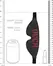 OUCH Leather Eye Mask with Red Contrast Layer - Adjustable Strap