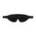 Ouch! Leather Blindfold LOVE Cutout Red-Black Design Adjustable Strap