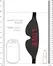 Ouch! Leather Blindfold LOVE Cutout Red-Black Design Adjustable Strap