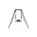 Throne Adjustable Support Sling Chair with Steel Stand, Vegan Leather, Black
