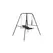 Throne Adjustable Support Sling Chair with Steel Stand, Vegan Leather, Black