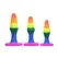XR Brands Rainbow silikonski analni trener set - 3 komada, gradualni čepovi