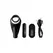 XR Brands Silicone Black Vibrating Ring System with Wireless Control