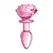 Blush Novelties Pink Rose stakleni čep mali - borosilikatni, elegantni dizajn
