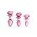 Blush Novelties Pink Rose stakleni čep srednji - borosilikatni, dekorativni