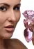 XR Brands Pink Rose stakleni intimni čep veliki - umetnički borosilikatni