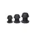XR Brands Gape-Grommets Silikonski Šuplji Dilatatori Set 3 Veličine Crna