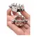XR Brands Crowned Magnetic Steel Nipple Clamps - Nickel-Free, Silver