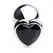 Black Heart Srednji Analni Čep Aluminijumska Legura Dizajn sa Tegom