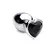 Black Heart Large Metal Plug - Weighted Aluminum, Black Finish