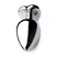 Black Heart Large Metal Plug - Weighted Aluminum, Black Finish