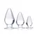 XR Brands Triple Cones Analni Čepovi Set 3 Veličine Prozirni TPE