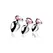 Pink Heart Set aluminijumskih čepova 3 veličine - Bez nikla, Dekorativna baza
