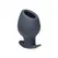 XR Brands Ass Goblet Silicone Hollow Plug Large - Ergonomic Black Model