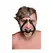 Master Series Head Armor Adjustable Harness with Silicone Ball Gag Black