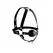 Master Series Head Armor Adjustable Harness with Silicone Ball Gag Black