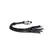 Master Series Pleteni flogger od PU koze Crni, duga drska 34 in