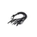 Master Series Pleteni flogger od PU koze Crni, duga drska 34 in