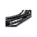 Master Series Pleteni flogger od PU koze Crni, duga drska 34 in