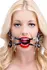 Master Series Ratchet Jennings Mouth Gag with Adjustable Strap, Black Coating