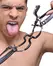 Master Series Ratchet Jennings Mouth Gag with Adjustable Strap, Black Coating