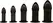 XR Brands Anal Trainer Set 5-Piece Flexible Black TPE System