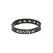 Master Adjustable Synthetic Leather Collar with Lettering, Black
