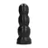 Domestic Partner Bubble Butt Bullet Black Anal Plug, Soft Rubber, 3-Step Shape