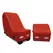 XR Brands Kinky Chaise Red - Modular Lounge with Support Pillows