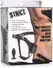 XR Brands Master Series Leather Chastity Harness with Silicone Plug, Adjustable