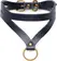 XR Brands Bondage Baddie Adjustable Collar with O-Ring - Black