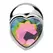 XR Brands Heart-Shaped Prism Anal Plug Large Rainbow Aluminum