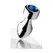 Blue Gemstone Small Aluminum Plug by XR Brands - Weighted, Silver Finish