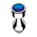 Satisfyer Blue Gemstone Aluminum Intimate Plug Medium Weighted Base