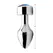 Satisfyer Weighted Base Aluminum Plug Large Blue Gemstone Finish