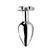 XR Brands Lucky Clover Gem Metal Intimate Plug Small Silver