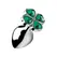 XR Brands Lucky Clover Metalni Intimni Čep Srednji Srebrni Dragulj