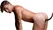 XR Brands Woof XL Silikonski Puppy Tail Čep - Veliki Anatomski Oblik