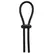 XR Brands The Lasso Double Lock Adjustable Silicone Restraint Black