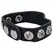 Rock Solid Leather 5 Snap Adjustable Ring - Black, Universal Size