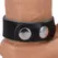 Rock Solid Leather 3-Snap Adjustable Black Intimate Ring