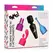 XR Brands Mini Wand Massager Set sa 3 funkcionalna nastavka - Kompaktan
